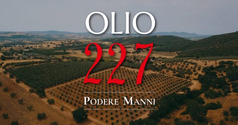 Olio 227 Podere Manni: bottiglie e latta